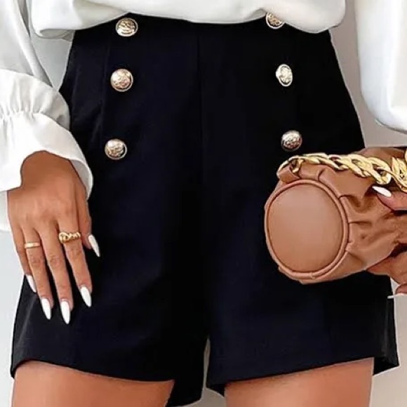 Zara Pants - Zara Black High Waist Women's Shorts